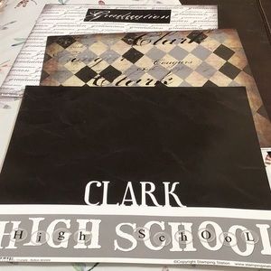 Clark High School Cougars Collection Loose Scrapbook Paper Bundle